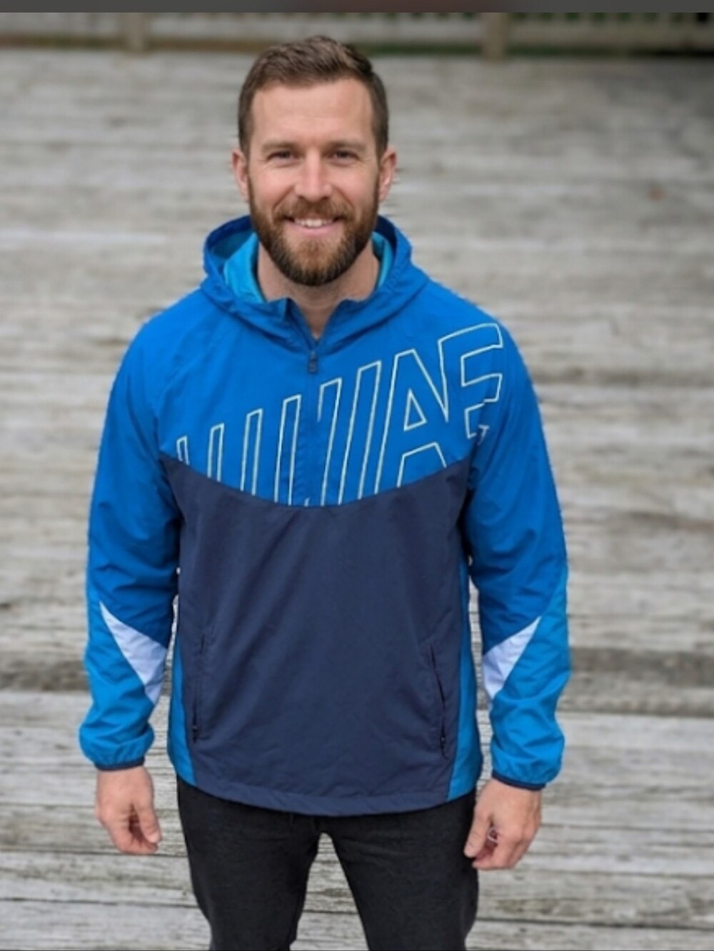 American Eagle Outfitters Blue & Navy Packable Jacket- XLT